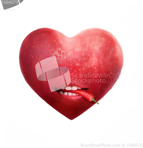 Image of Apple Heart With Chili Pepper