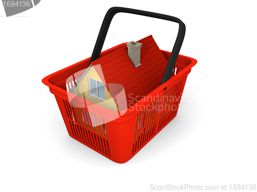 Image of House in shopping basket