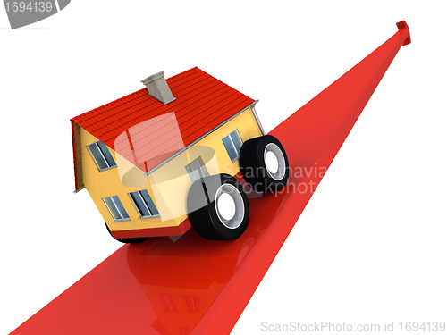 Image of House climbing upwards