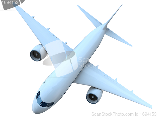 Image of Jet airplane top view