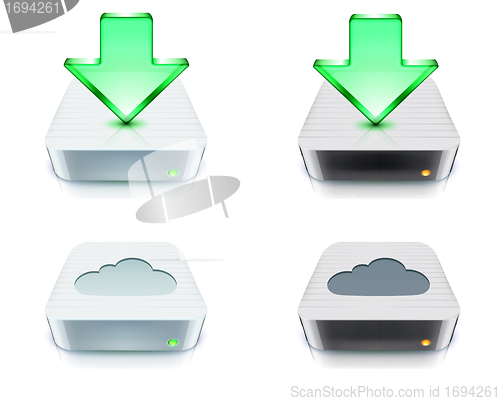 Image of Storage and download concept 