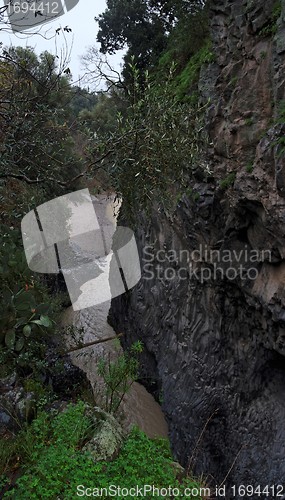 Image of Alcantara river gorge in Sicily, Italy