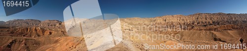 Image of Scenic desert landscape in the Small Crater (Makhtesh Katan) in Negev desert