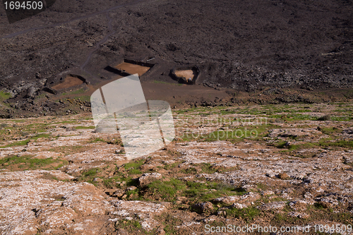 Image of Farm underneath volcano