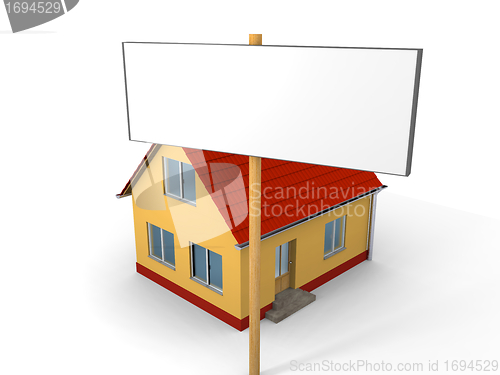 Image of Family house with sign