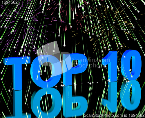 Image of Top Ten Word And Fireworks Showing Best Rated In Charts