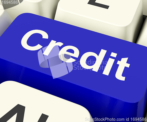 Image of Credit Key Representing Finance Or Loan For Purchases