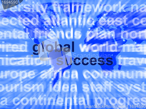 Image of Global Success Words Showing Globalization And Business Growth W