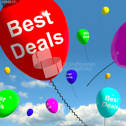 Image of Best Deals Balloons Representing Bargains Or Discounts