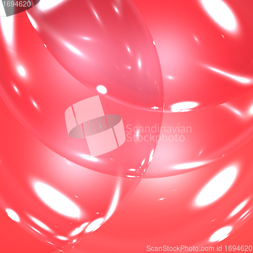 Image of Light Streaks On Red Bubbles For Dramatic Background