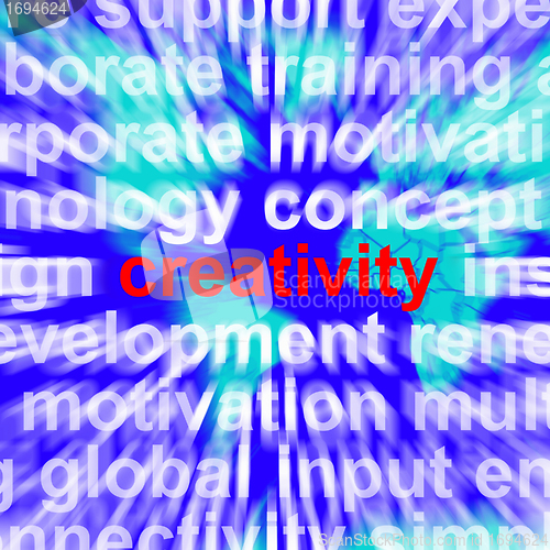 Image of Creativity Word Representing Innovative Ideas And Imagination