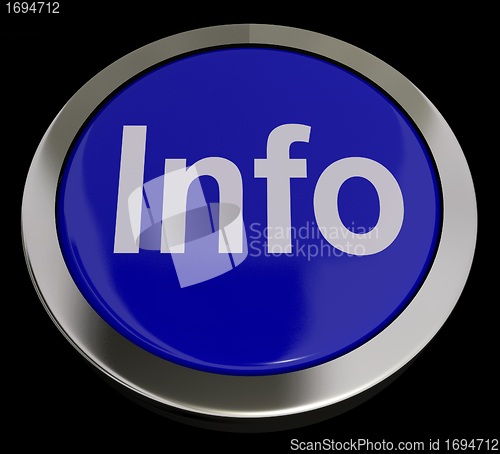 Image of Info Button In Blue Showing Information And Support