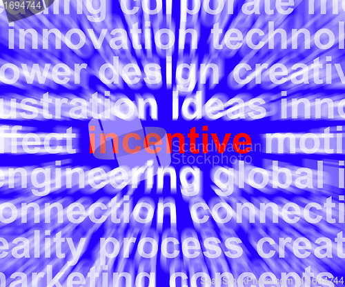 Image of Incentive Word Meaning Bonus Enticement Or Coercing