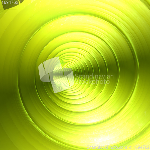 Image of Green Vortex Abstract Background With Twirling Twisting Spiral