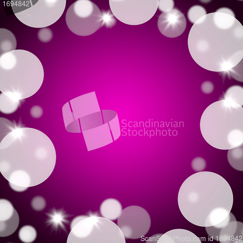 Image of Mauve Bokeh Background With Blank Copy Space And Full Border