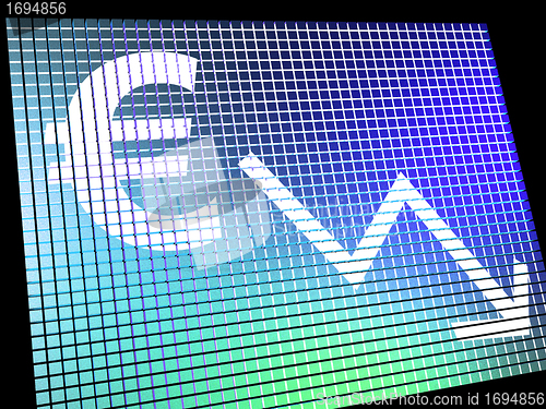 Image of Euro With Arrow Down Showing Depression Recession And Economic D