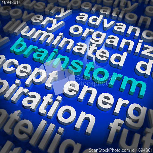 Image of Brainstorming Word Meaning Creative Thinking And Ideas