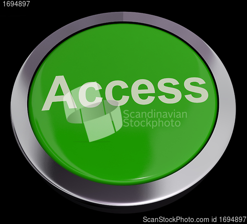 Image of Access Button In Green Showing Permission And Security