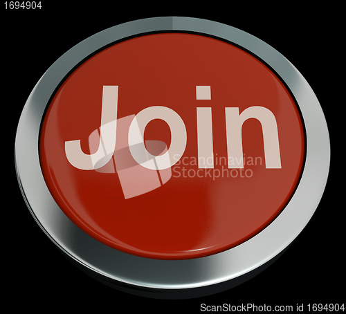 Image of Join Button In Red Showing Subscription And Registration