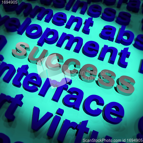 Image of Success Word Showing Achievement Vision And Determination