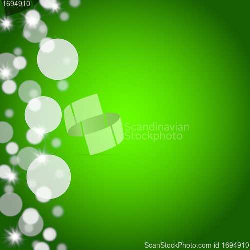 Image of Green Bokeh Background With Blank Copy Space