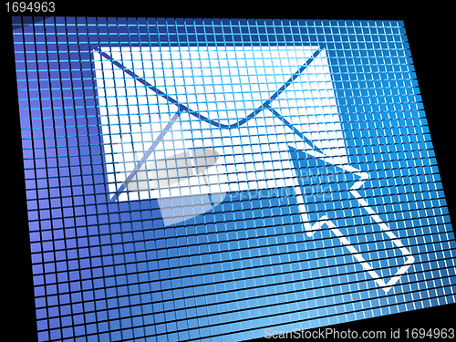 Image of Email Icon Being Selected On Screen Showing Emailing Or Contacti