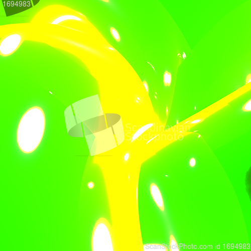 Image of Fresh Yellow And Green Abstract Background Showing Vibrance And