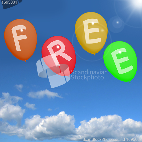 Image of Balloons In Sky Spelling Free Showing Freebies and Promotions