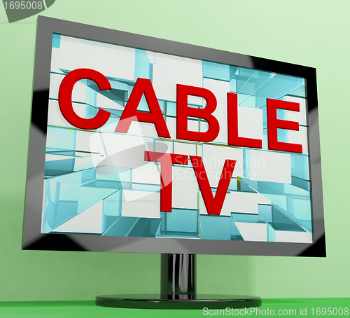 Image of Cable Tv Showing Digital Media Television Entertainment