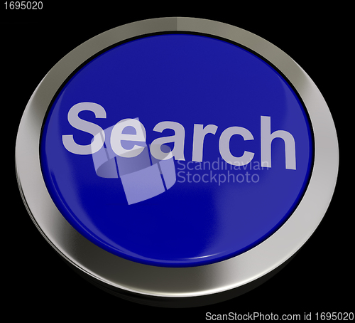 Image of Search Button Showing Internet Access And Online Research