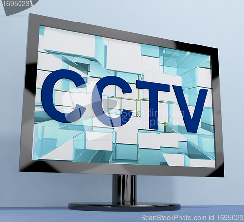 Image of CCTV Monitor For Security Surveillance To Prevent Crime