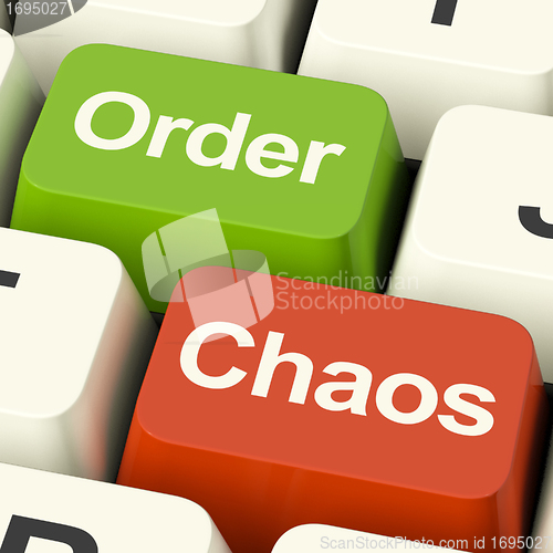 Image of Order Or Chaos Keys Showing Either Organized Or Unorganized