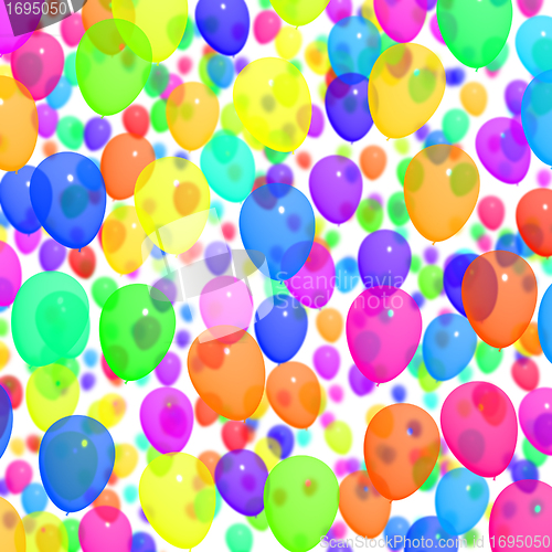 Image of Festive Colorfull Balloons In The Sky For Birthday Celebrations