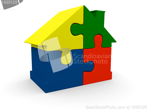 Image of Colorful puzzle house