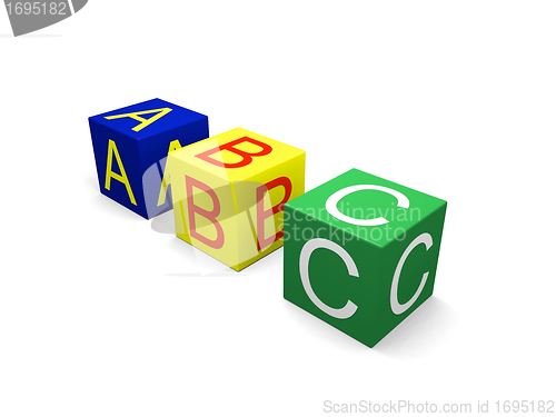 Image of Abc on cubes