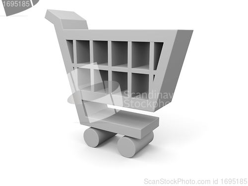 Image of 3D illustration of shopping cart