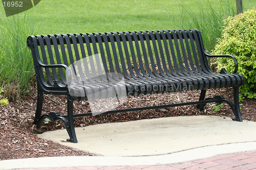 Image of Empty Park Bench