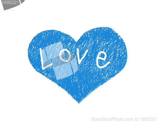 Image of abstract blue love symbol 