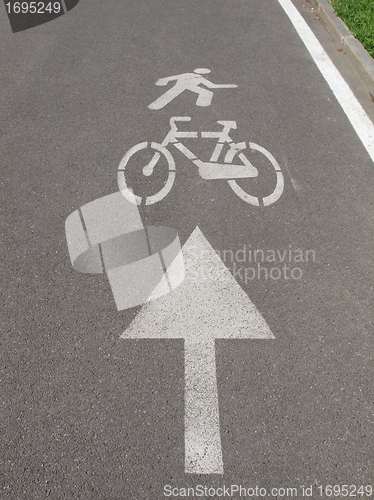 Image of Bike lane sign