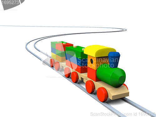 Image of Wooden toy train illustration