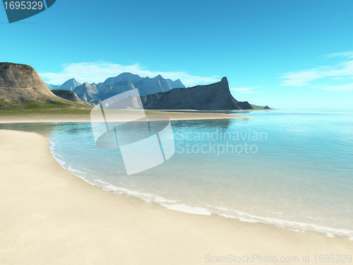 Image of beach scenery background