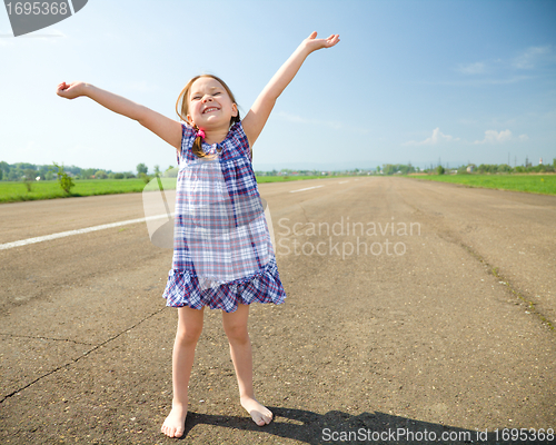 Image of Portrait of a happy little girl