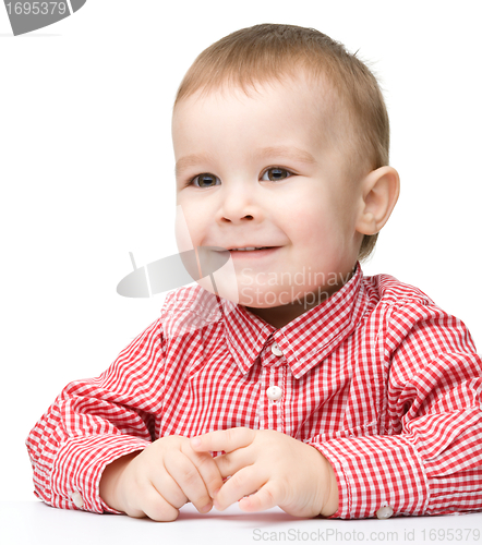 Image of Portrait of a cute cheerful little boy