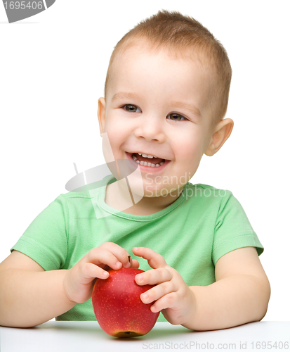 Image of Portrait of a cute cheerful little boy