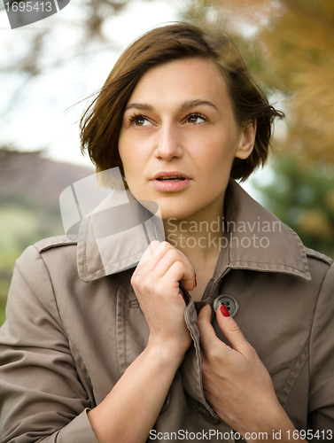 Image of Portrait of a happy beautiful woman