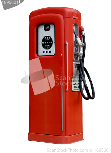 Image of Ancient old gasoline pump isolated