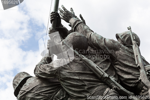 Image of Detail of Iwo Jima Memorial in Washington DC