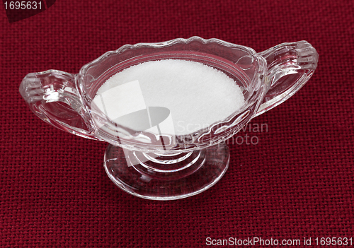Image of Cut glass bowl full of table salt