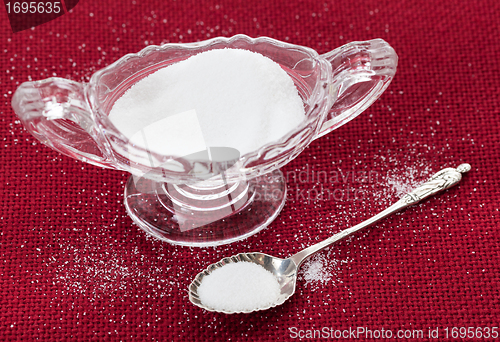 Image of Cut glass bowl full of table salt