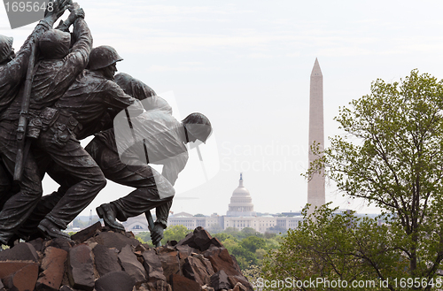 Image of Detail of Iwo Jima Memorial in Washington DC